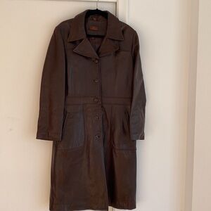 Daniel Leather trench coat
